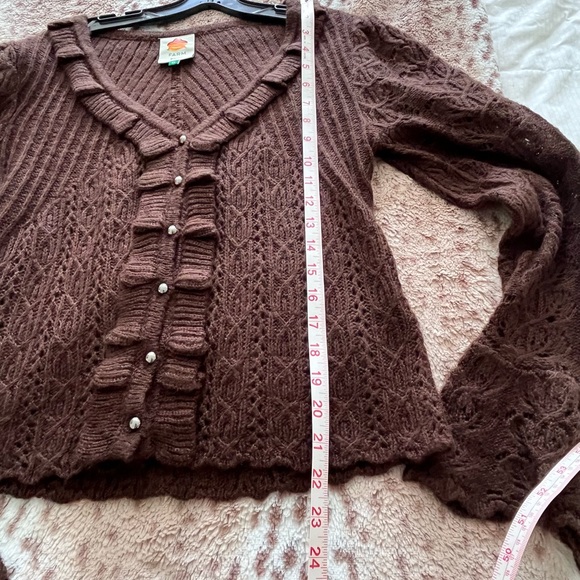 Farm Rio Brown cardigan. NWOT - Picture 7 of 8